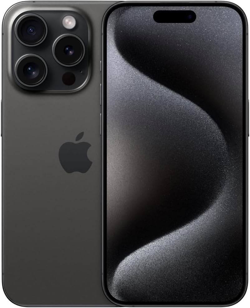 Apple iPhone 15 Pro Max, 512GB, Black Titanium - Unlocked (Renewed)