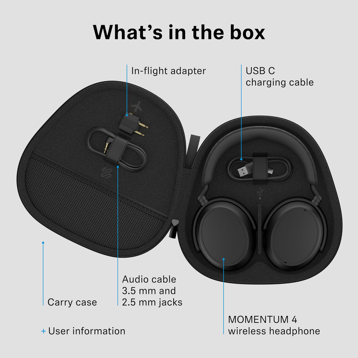 Sennheiser Momentum 4 Wireless Noise Cancelling Headphones - Bluetooth Headset for Crystal-Clear Calls with Adaptive Noise Cancellation, Over-Ear Headphones, 60h Battery Life, Folding Design, Brown